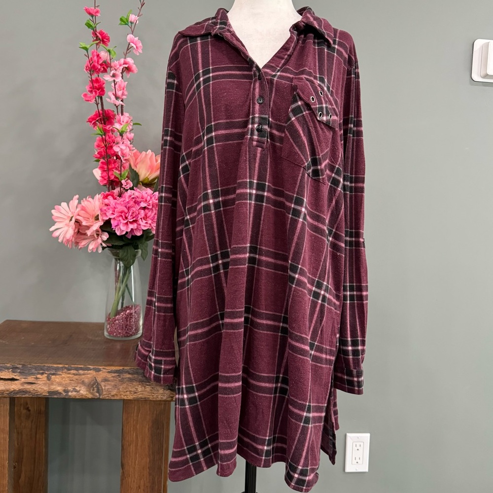 My Style Button Down Plaid Long Sleeve